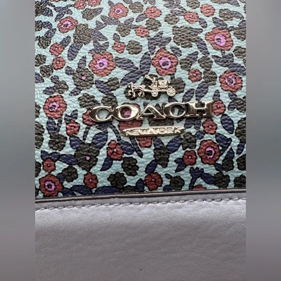 Coach Mini Sierra Dome Satchel Blue Floral - Picture 12 of 17